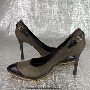 Giuseppe Zanotti Camouflage Green Brown Black Heels, Size 9.5